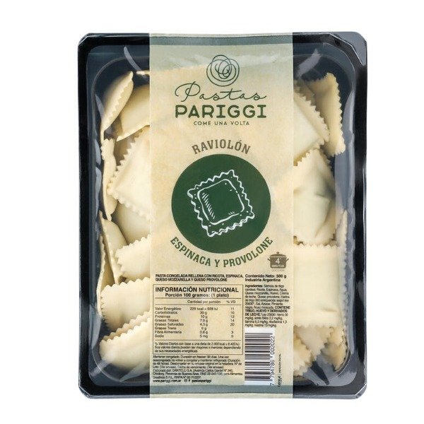 Producto - Raviolon de Espinaca y Provolone - Pastas Pariggi