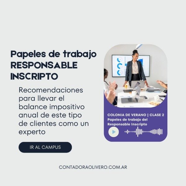 Producto - Curso Papeles de trabajo de cliente Responsable Inscripto