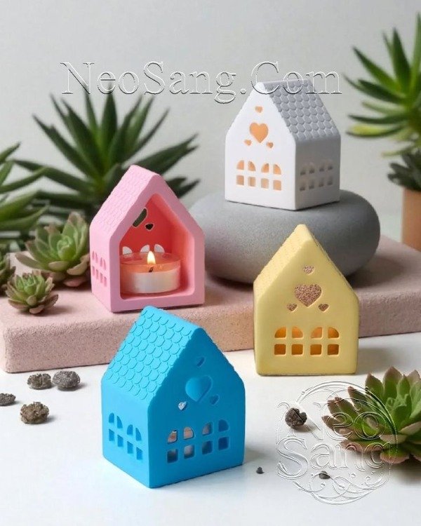 Producto - Molde portavela casa-home