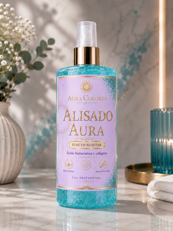 Producto - Alisado Aura efecto glitter 250ml sin secador ni planchita post