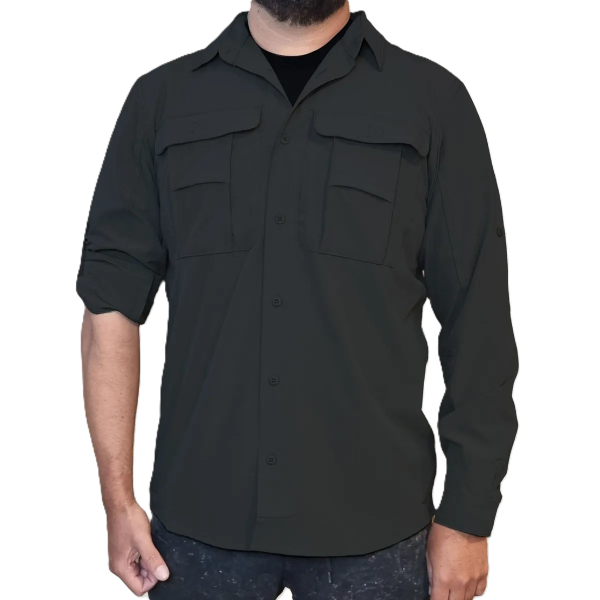 Producto - Camisa Trekking Elt 3722 Gris Oscuro