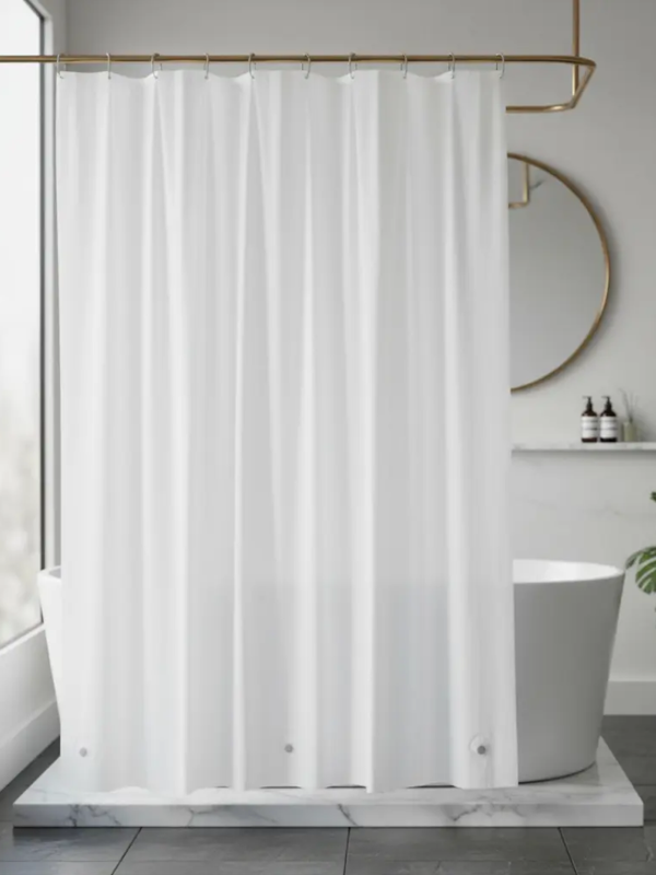Producto - PROTECTOR DE CORTINA PARA BAÑO CON IMANES 120 MICRONES ANTIHONGOS