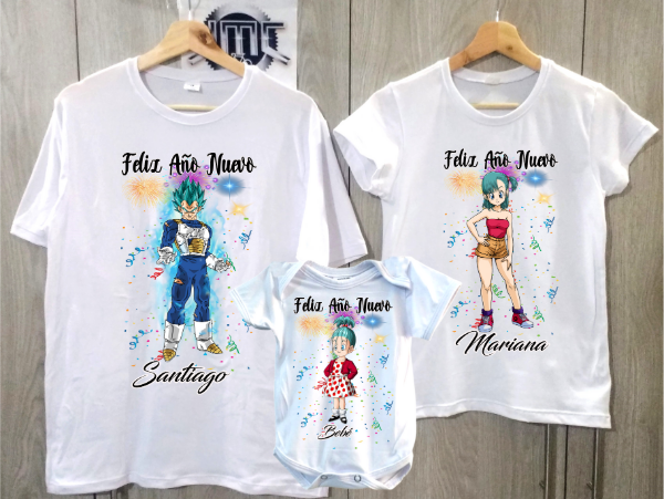 Producto - Camisetas con estampado personalizado Vegeta Bulma