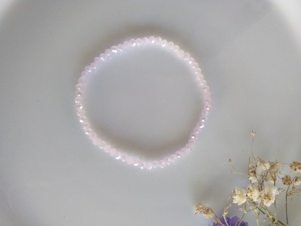 Producto - AQP0157 Pulsera Cristal elastizada rosa pastel