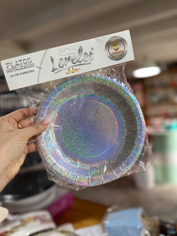 Producto - Platos holograficos x6