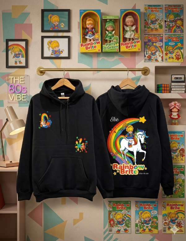 Producto - Buzo Canguro Algodon Rainbow Brite She Negro