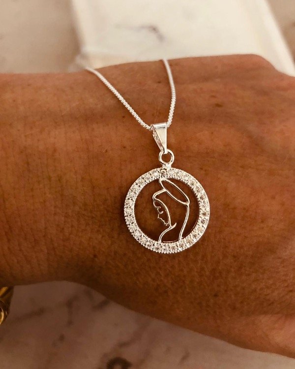 Producto - Dije virgen niña micropave Plata 925
