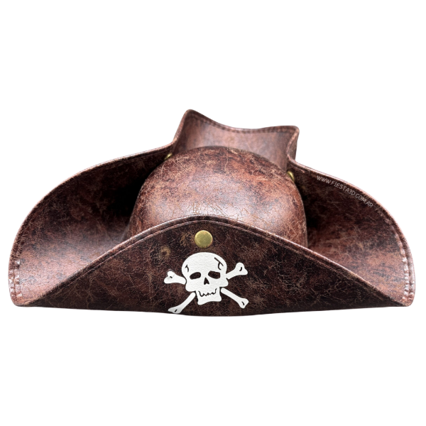Producto - Sombrero Pirata Simil Cuero Tricornio x1