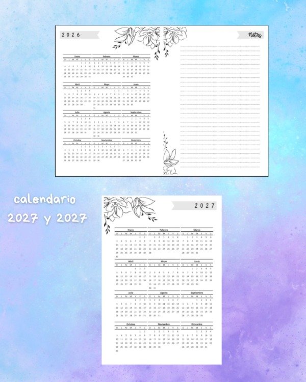 Producto - Agenda 2026 dos días por hoja, tapas personalizadas - 2