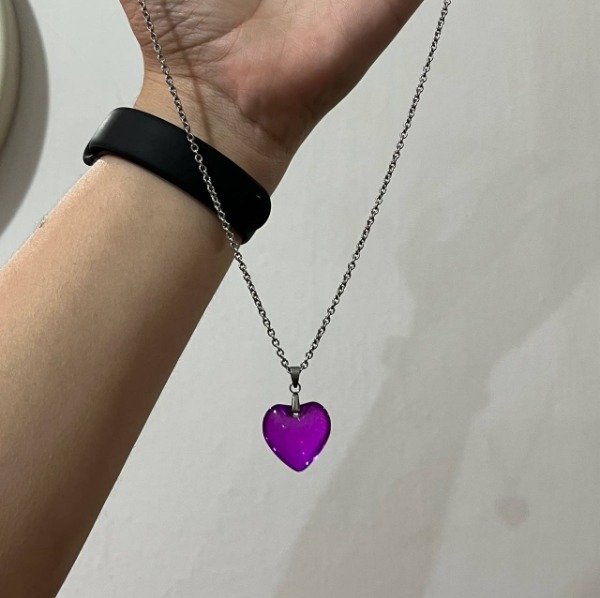 Producto - Cadena corazon violeta