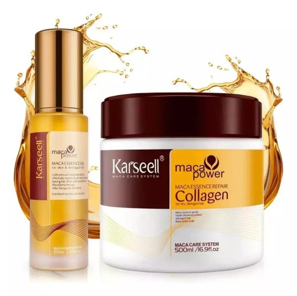 Producto - Combo Mascarilla KARSEELL 500gr y Aceite esencial Maca 50ml