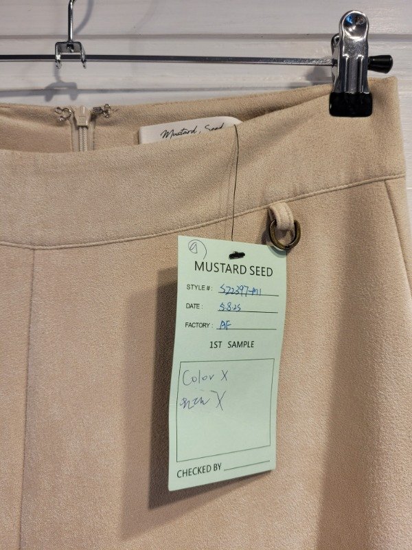 Producto - Pantalón MUSTARD SEED beige gamuzado wide-nuevo c/etiqueta- Talle S- PRECIO: 40X - 1