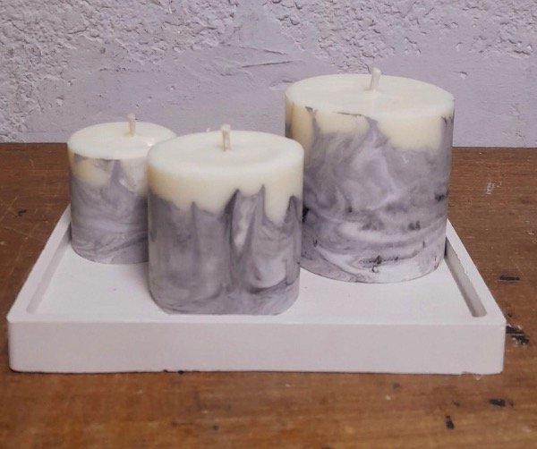 Producto - Trio velas chicas de cemento