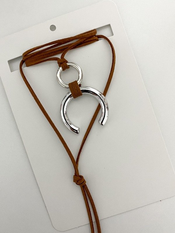 Producto - Collar marrón y plateado Mery