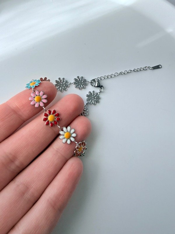 Producto - Pulsera margaritas acero