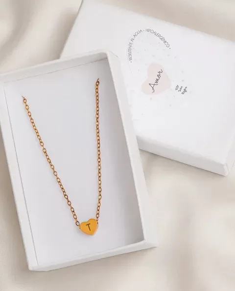 Producto - Collar Acero Dorado Clementina Personalizado
