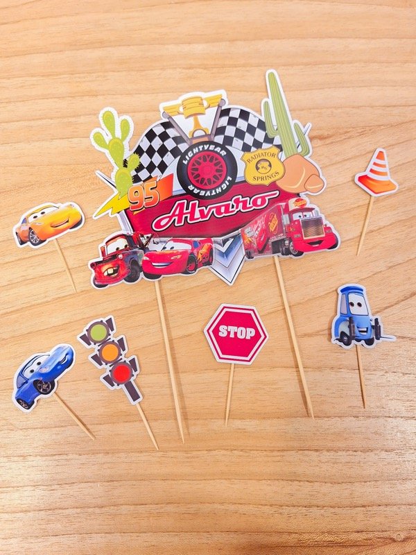 Producto - Topper Torta 2D + 6 figura adicionales