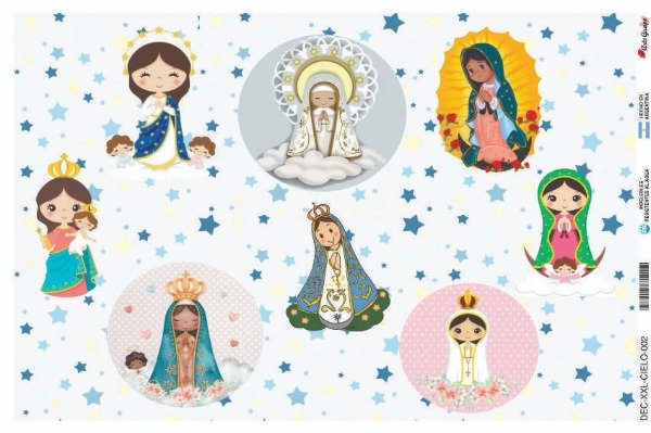 Producto - Láminas de Seda CIELO-002 (x5 un)