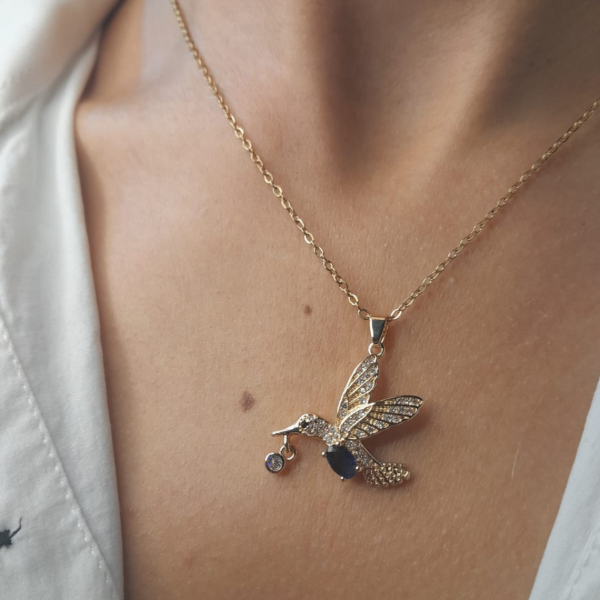 Producto - Collar Colibrí - Azul