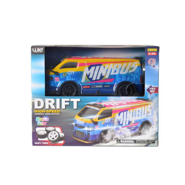 Producto - Camioneta Mini Van Drift Rc 1:24 Radio Control Azul / Amarillo