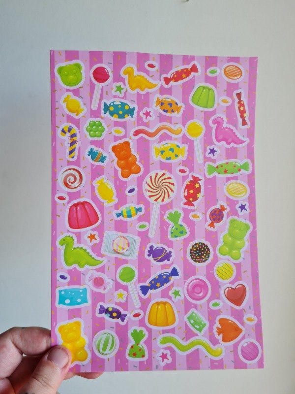Producto - Plancha de stickers Dulces