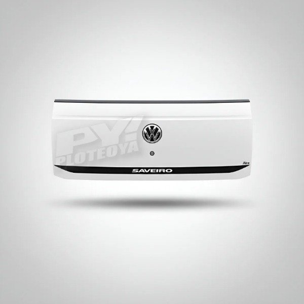 Producto - Calco Saveiro de Porton Estilo Cross Solo Saveiro Negro Mate - Ploteoya