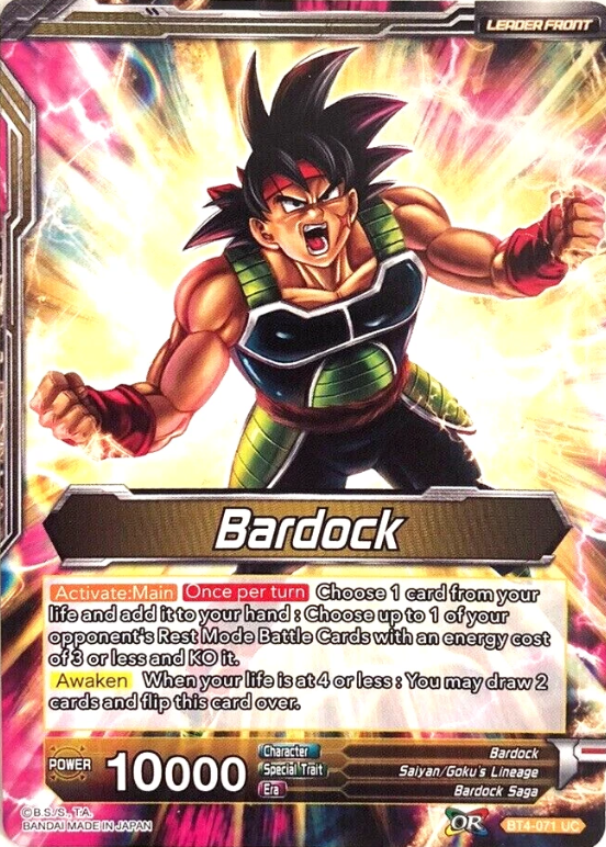 Producto - BT4-071	Bardock FOIL - COLOSSAL WARFARE