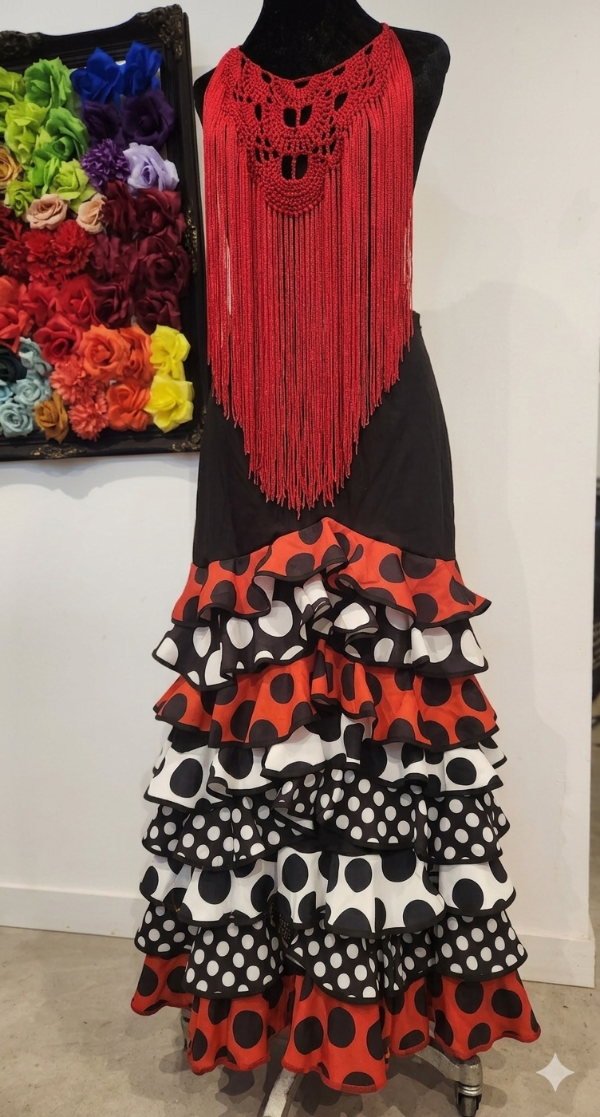 Producto - FALDA. MONETA NEGRA CON VOLADOS MULTILUNAR TM ELASTIZADO