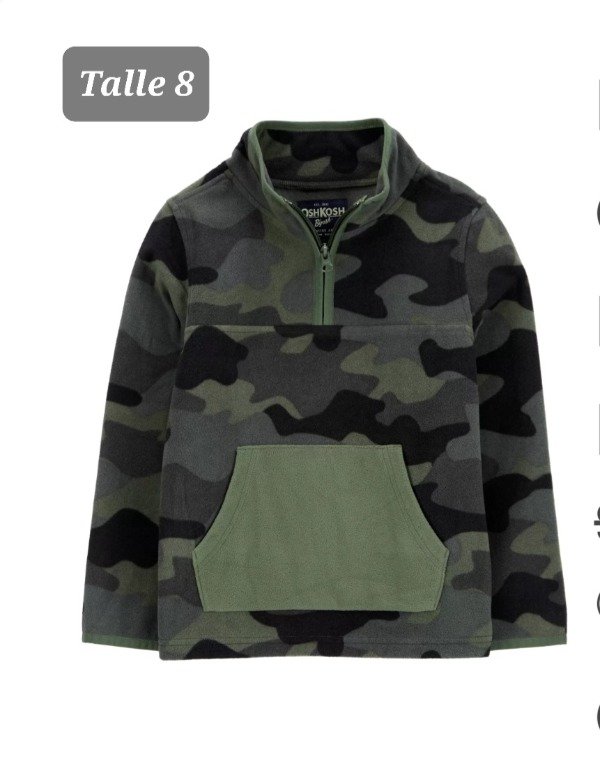 Buzo micropolar carters talle 8 camuflado