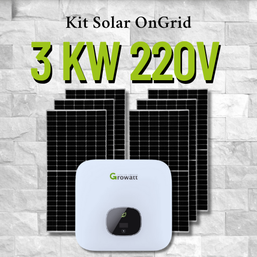 Producto - Kit Solar OnGrid 3kW 3300Wp x Día Monofásico