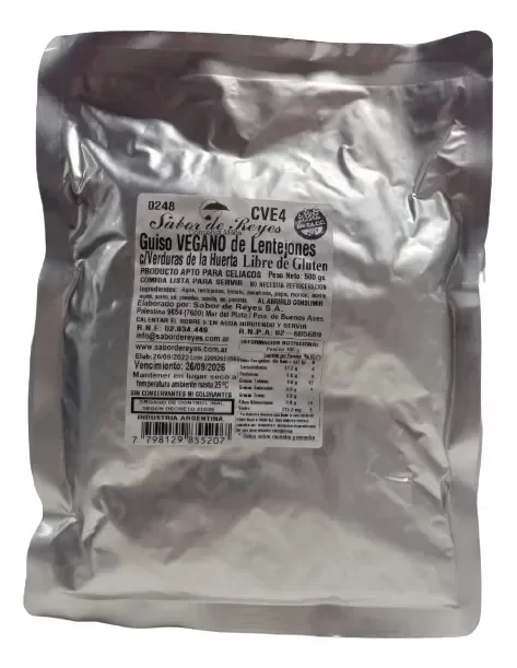 Producto - GUISO DE LENTEJONES VEGANO SIN GLUTEN SABOR DE REYES