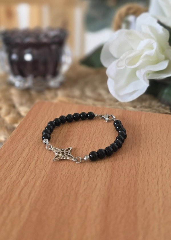 Producto - Pulsera Obsidiana y Nudo de Bruja