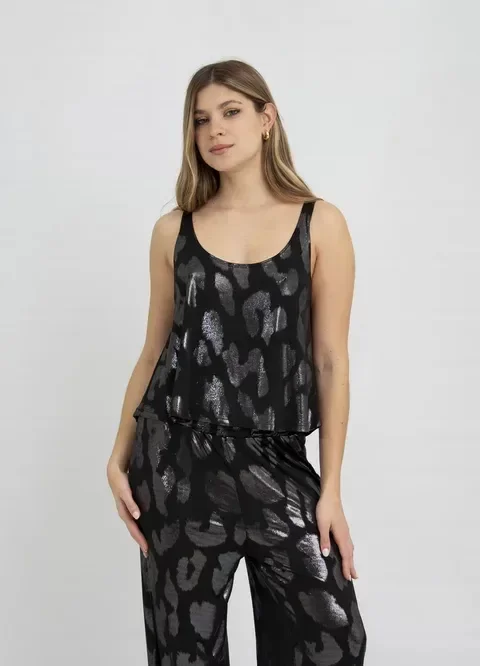 Producto - Musculosa metalizada print