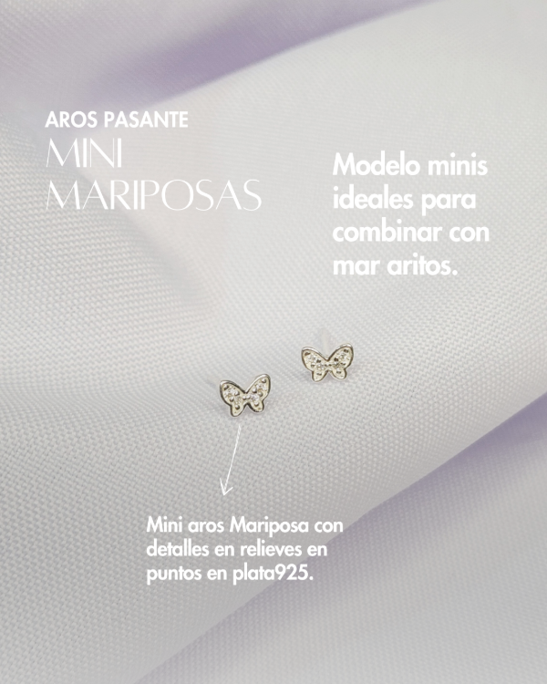 Producto - Aros mini Mariposa Plata925