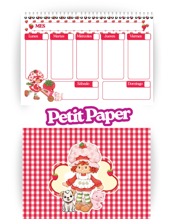 Producto - Planner semanal Frutillita Tamaño A5