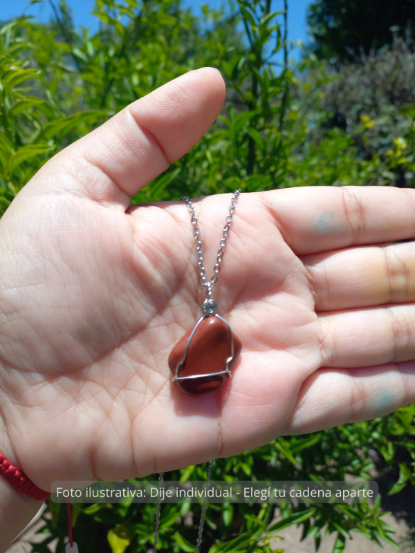 Producto - Dije Jaspe Rojo - Esencia Protegida