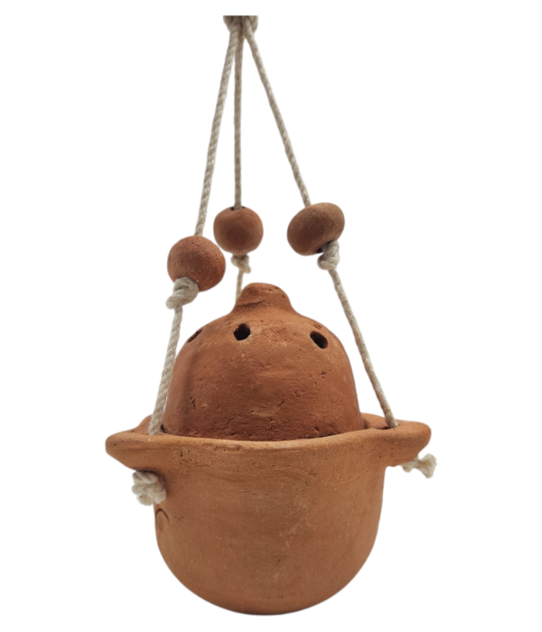 Producto - Sahumador Colgante con Cordón y Tapa - Rústico