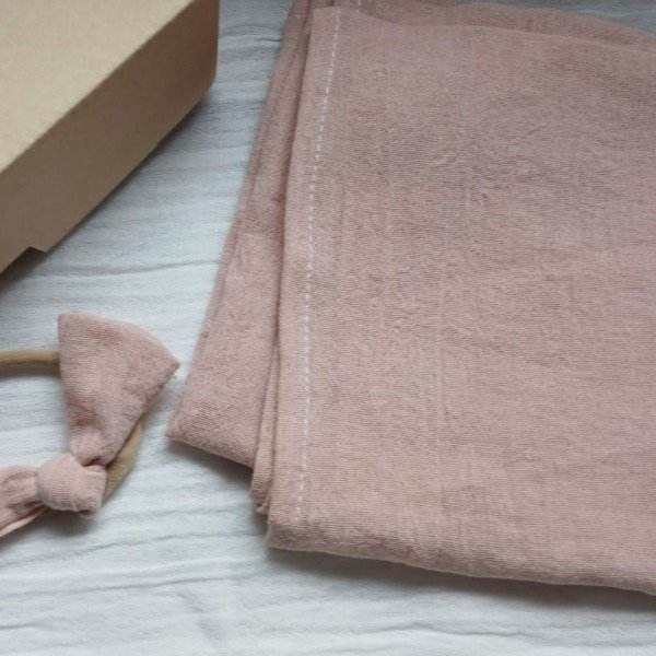 Producto - Manta gasa muselina rosa