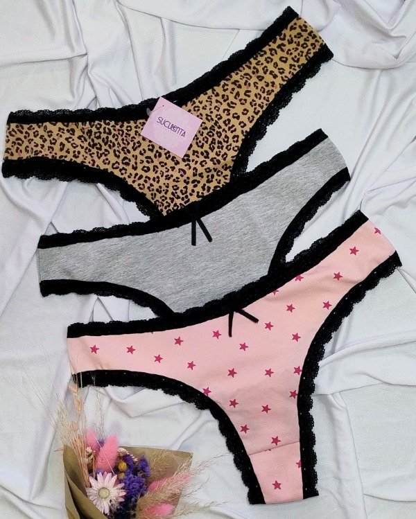 Producto - LESS CLÁSICAS PUNTILLA - ROSA, GRIS, PRINT