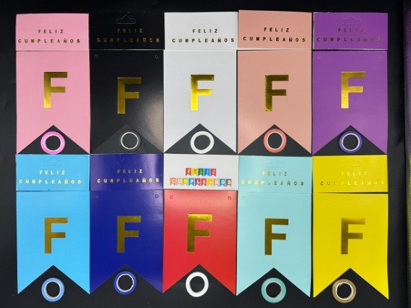 Producto - YJ0562 Banderin Feliz Cumpleaños Comun