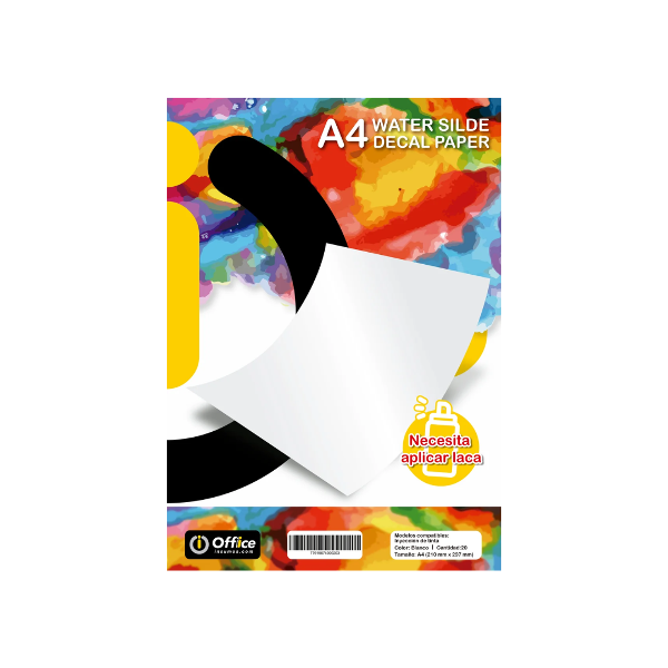 Producto - Water Slide Decal - Transferencia al agua Inkjet Blanco (necesita laca)