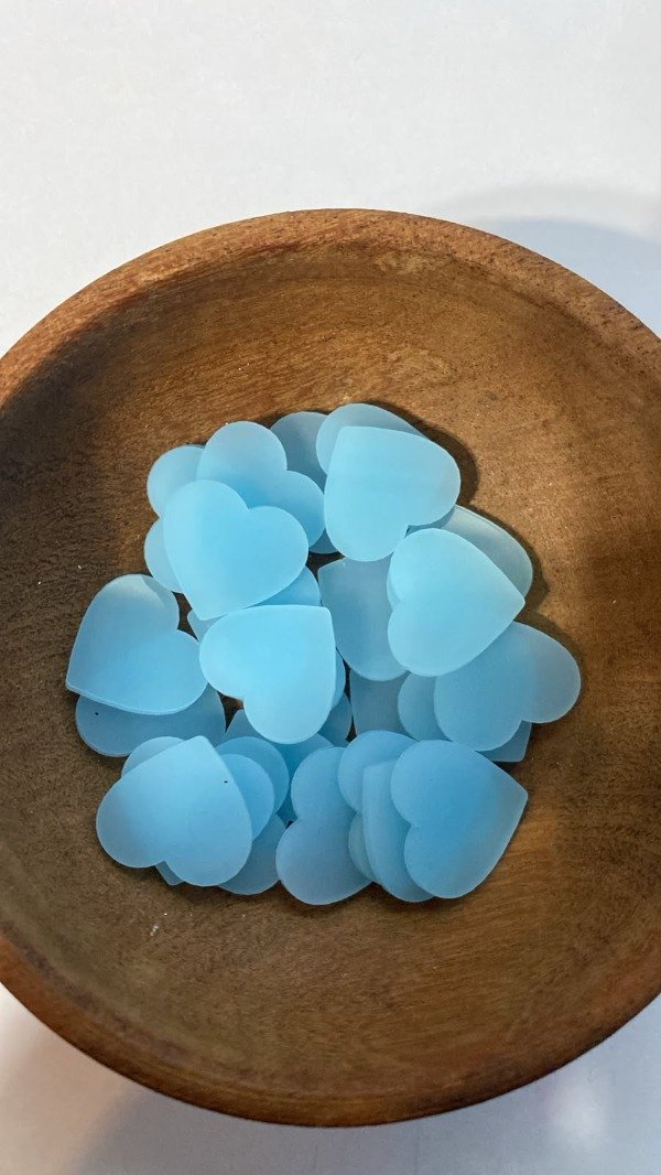 Producto - corazon SOLO CORTE. en 2cm CELESTES SIN PERFORAR