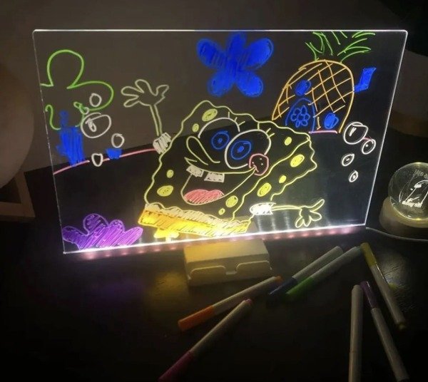 Producto - Pizarra Led Acrílica Transparente 20x20