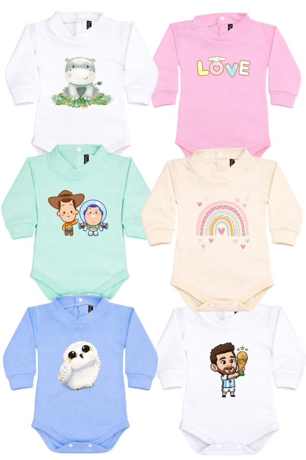 Producto - Pack x3 Bodys Manga Larga Surtido