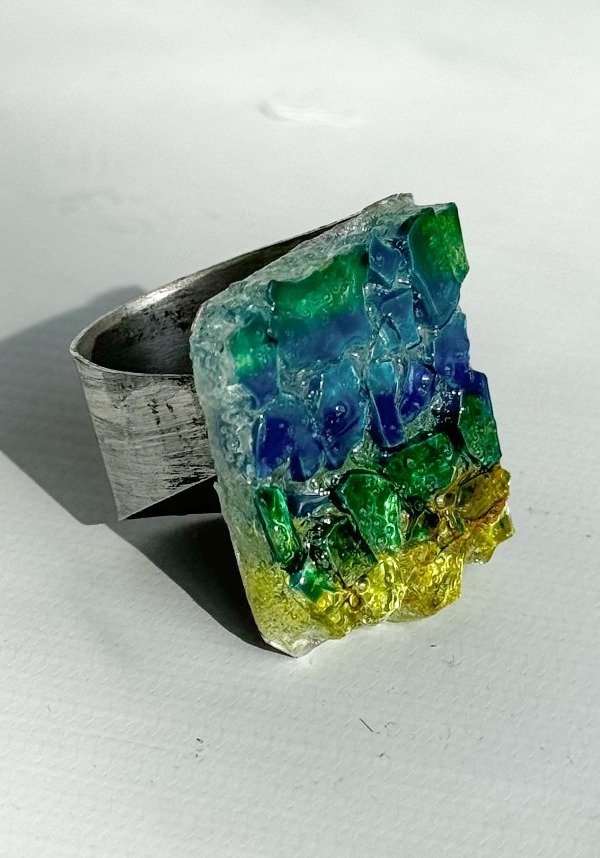Producto - ANILLO TRENCADIS cuadrado verde - 0