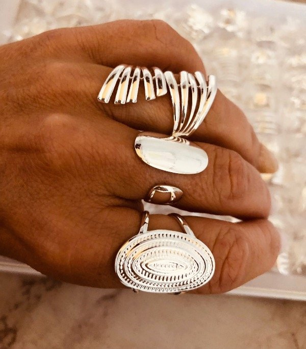 Producto - Anillos Bian inflados x 3 unidades Surtidos Acero Blanco