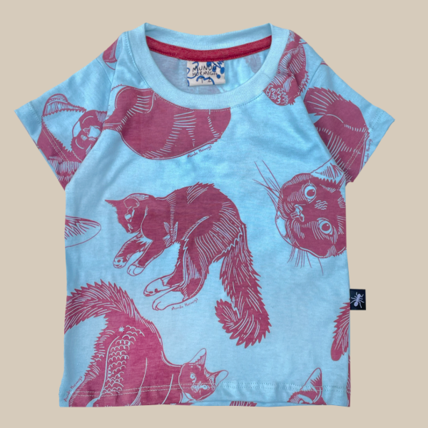 Producto - Remera Michis celeste