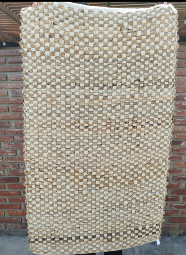Producto - Alfombra damero yute