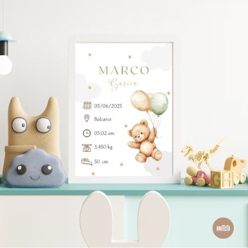 Producto - Cuadro Osito con globo