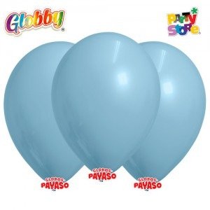 Producto - GLOBBY 9" LISO STANDARD CELESTE - Bolsita x 25 u